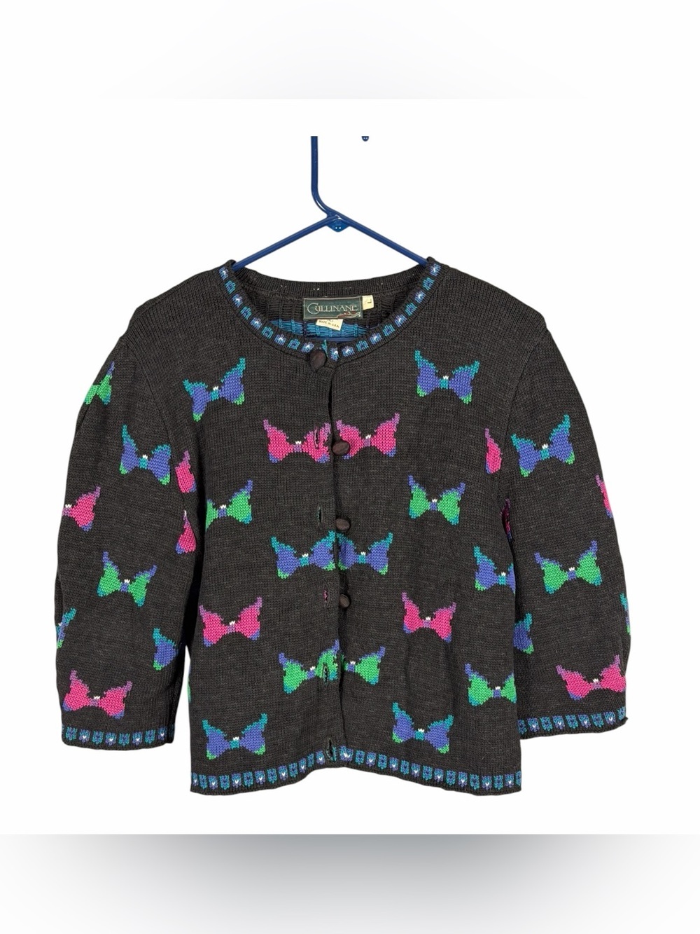 Cullinane butterfly/bow cardigan size large